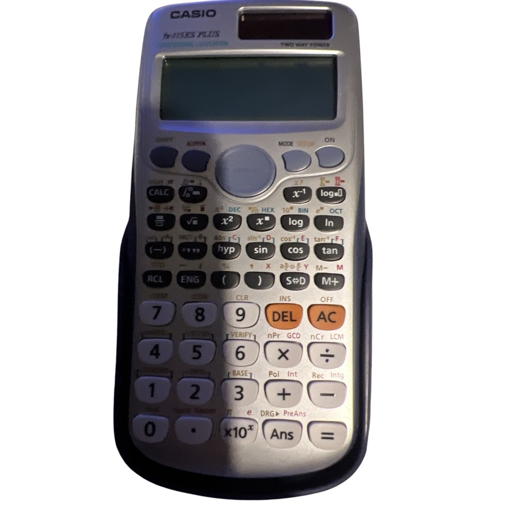 Casio fx115ES PLUS Scientific Calculator Blue Tested Working Condition 2 Way Pwr